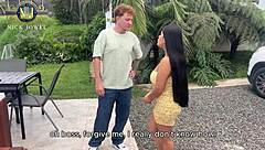 Peruvian maid's backyard fuck temptation