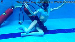 Ashlee Rose's Underwater School Skirt Ass Tease