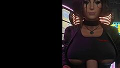 Lara croft's massive tits squeeze cock in epic titty fuck rescue