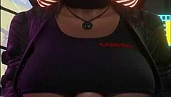 Lara croft's massive tits squeeze cock in epic titty fuck rescue