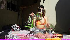 Bonneyuwu's Cute Bikini Tease in Sunlit Bath