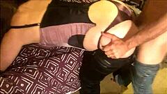 sexy black gold thong dirty talk handjob