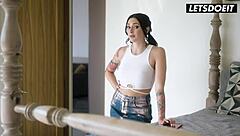 Horny Lesbians Scissor And Strapon Fuck Wet Pussies Sensually