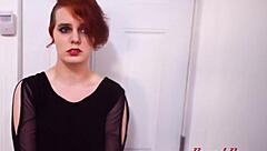 curvy redhead marla's sloppy deepthroat cum gulp