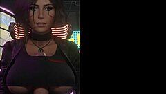 Lara croft's massive tits squeeze cock in epic titty fuck rescue