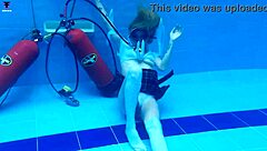 Ashlee Rose's Underwater School Skirt Ass Tease