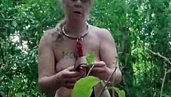 french maid slave chained bent over for public dildo humiliation