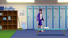 my hentai girlfriend's hot shower sex in college bathroom turns me on