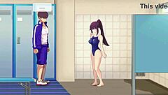 my hentai girlfriend's hot shower sex in college bathroom turns me on