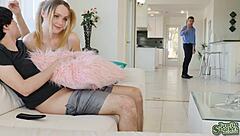horny nikole nash sucks ricky spanish's throbbing cock after catching him stroking