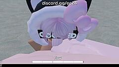Fucking roblox slut hard on sunny beach!