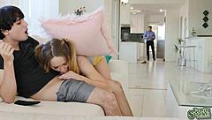 horny nikole nash sucks ricky spanish's throbbing cock after catching him stroking