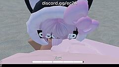 Fucking roblox slut hard on sunny beach!