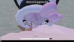Fucking roblox slut hard on sunny beach!