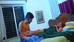 horny indian wife chokes on young servant cock rough