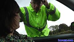 caught masturbating mature rides cop cowgirl in fishnets