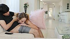 horny nikole nash sucks ricky spanish's throbbing cock after catching him stroking