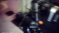 glasses girl bent over backstage pov doggystyle big tits pounding