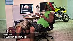 Nina Rivera slurps Don Whoe's cock before anal