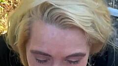 Real Street Hooker Swallows Load in Outdoor Facial Cumshot!