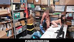 Petite Teen Thief Carolina Sweets Punished Roughly Fucked Garage