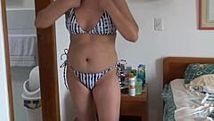 beach bikini tease turns into big pussy bulge fascination fuck