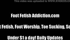My filthy shoes get tongue-cleaned by foot slave
