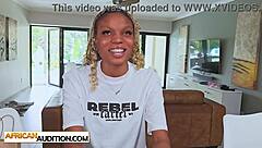 sawadi jones, horny ebony teen, pounded after fake casting interview