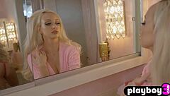 exotic petite blonde teen rachel page poses naked playboy style