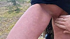 handcuffed milf tree-fucked in public forest