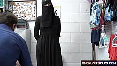 delilah, why hide underwear under your hijab? now suck officer justin's cock or get caught!