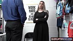 delilah, why hide underwear under your hijab? now suck officer justin's cock or get caught!