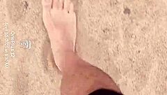 bare feet play in sand for sensory barefoot fetish fun