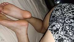 curly haired juju sucks feet passionately