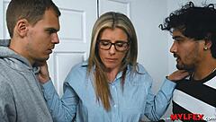 Teacher mediates stepson bully clash with intense threesome resolution