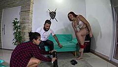 Novinha takes monster toy challenge in her tight ass POV