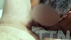 brazilian husband licks wet shaved wife pussy