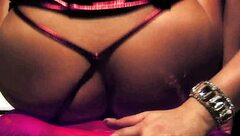Lesbian slave straps on and fucks mistress pussy deep