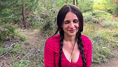 I met cute forest stranger and came on her pretty face