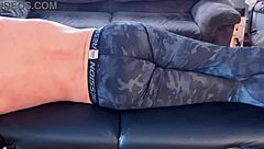 Stretching Body In Compression Pants Massage HD