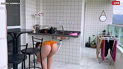 Contracted busty Brazilian maid drives me wild with her perfect ass