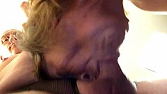 granny harley quinn deepthroats cock in homemade cosplay