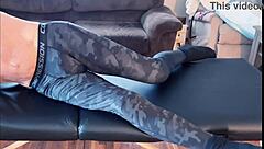Stretching Body In Compression Pants Massage HD