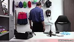 cute petite shoplifter teen caught stealing lingerie gets fucked doggystyle