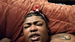 watch me cum hard inside pregnant ebony bbw girlfriend's tight pussy