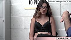 cute petite shoplifter teen caught stealing lingerie gets fucked doggystyle