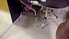 Pau fingers and fucks skinny Brazilian black babe's tight ass outdoors