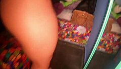 rebecca santos preps shaved ass while bibi showers up