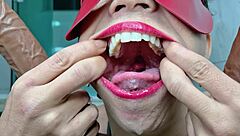 masked milf takes rough anal insertions and piss action