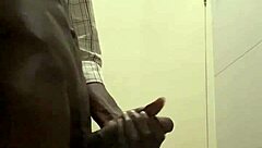 oh shit caught me jerkin my huge cock in office bathroom cum covered mess